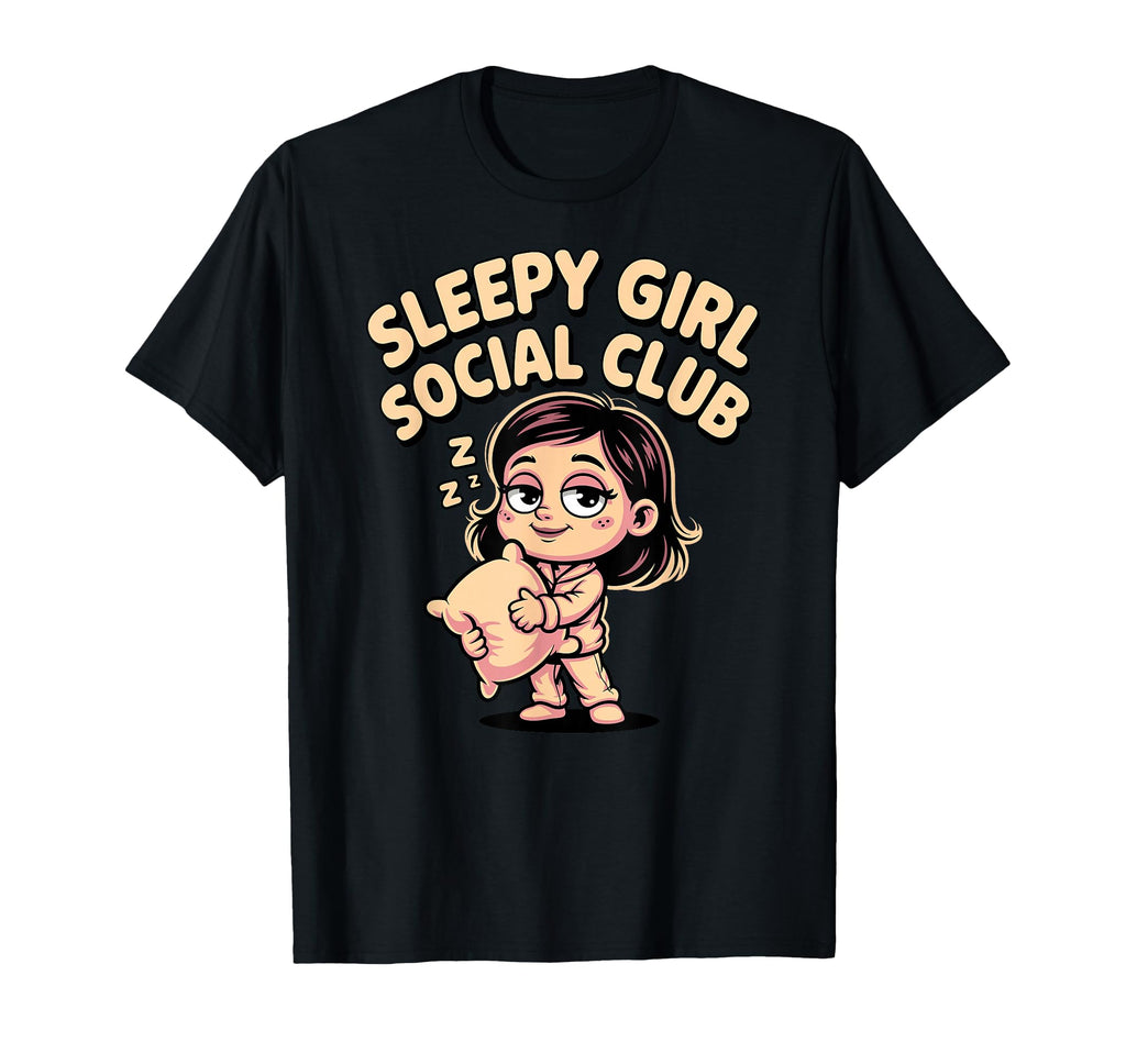 Sleepy Social Club Cozy Aesthetic Funny T-Shirt - Unique Graphic for Adults - T-Shirt, Sweatshirt, Hoodie