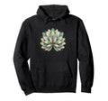Pastel Lotus Mandala Boho Yoga Hoodie - Minimalist Print Men Women - T-Shirt, Sweatshirt, Hoodie