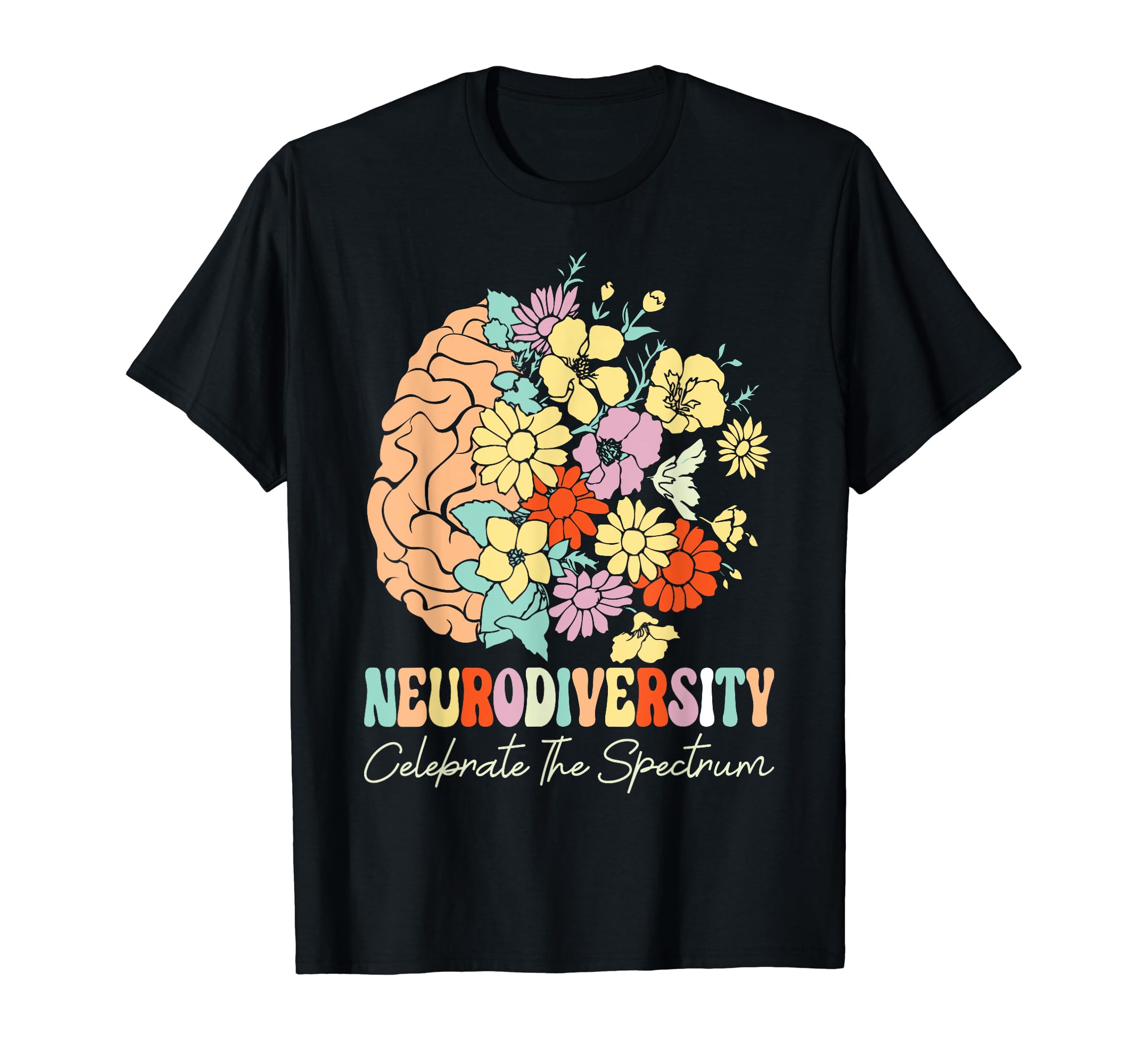 Neurodiversity Celebrate Spectrum Brain T-Shirt - Streetwear Style Unisex - T-Shirt, Sweatshirt, Hoodie