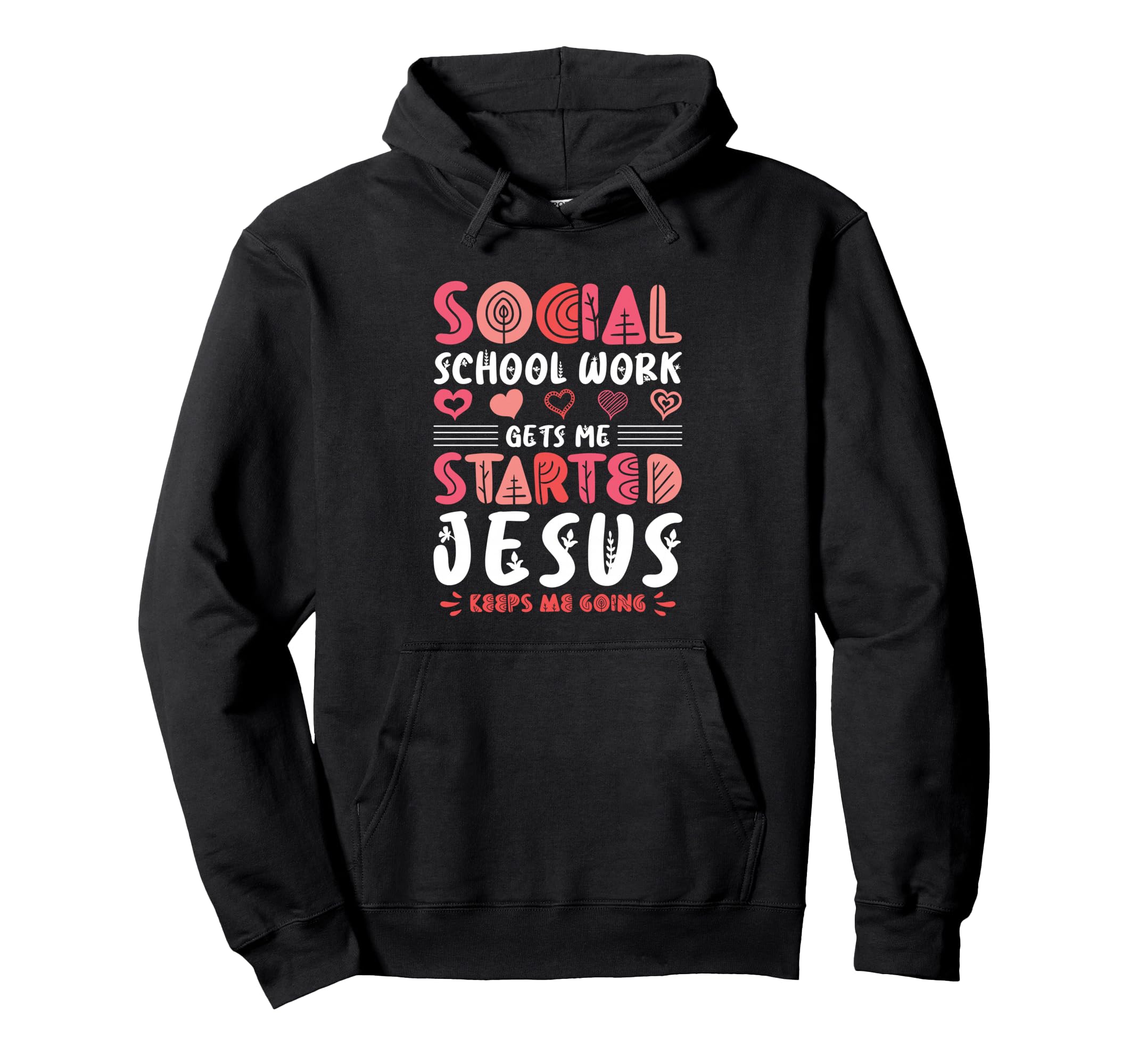 Gets Me Started Jesus Keeps Me Going Hoodie - Minimalist Print for Adults - T-Shirt, Sweatshirt, Hoodie