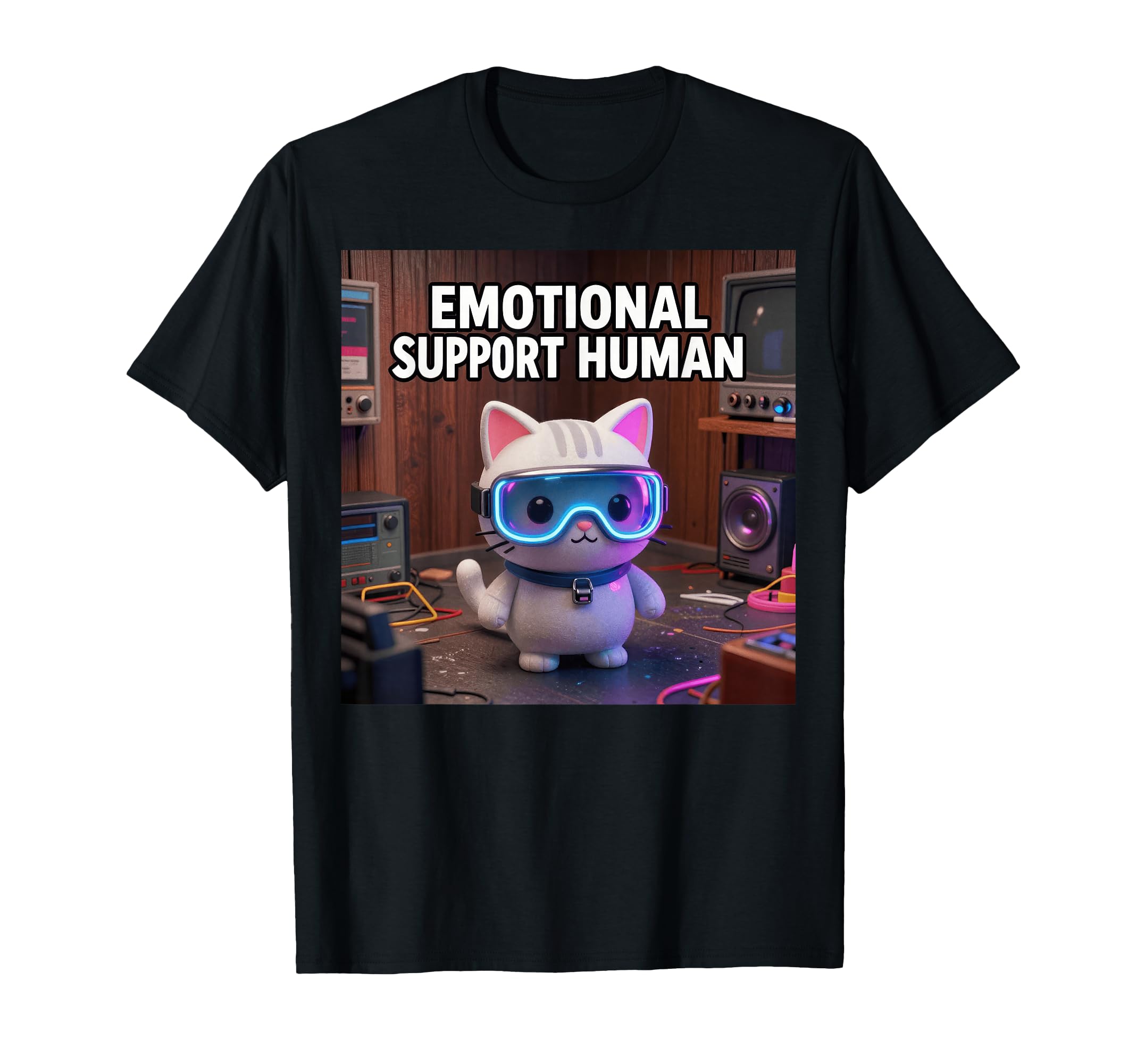 Emotional Support Human Kawaii T-Shirt - Minimalist Print for Adults - T-Shirt, Sweatshirt, Hoodie
