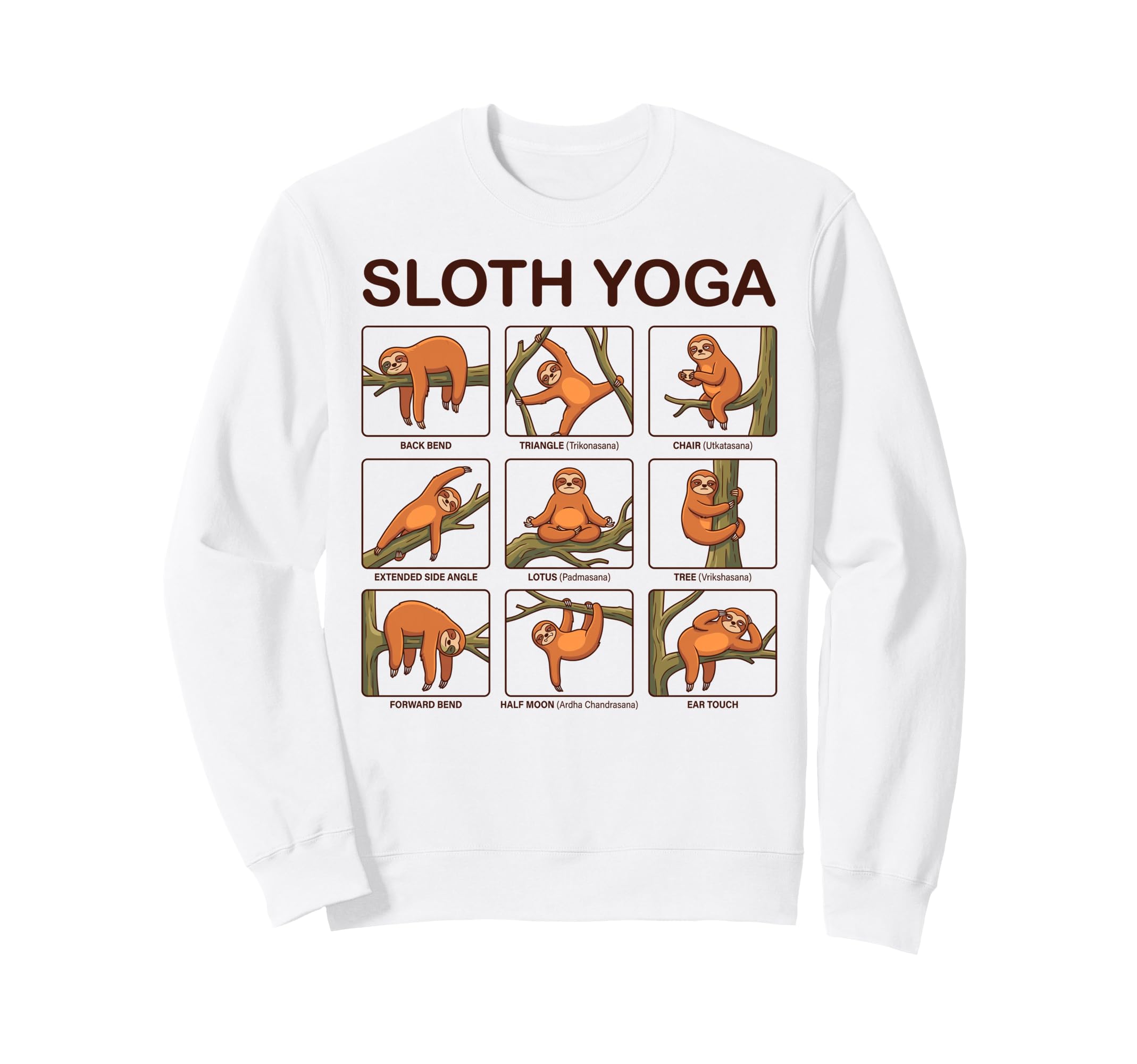 Chakras Mandala Sloth Yoga Sweatshirt - Casual Everyday Wear Men Women - T-Shirt, Sweatshirt, Hoodie