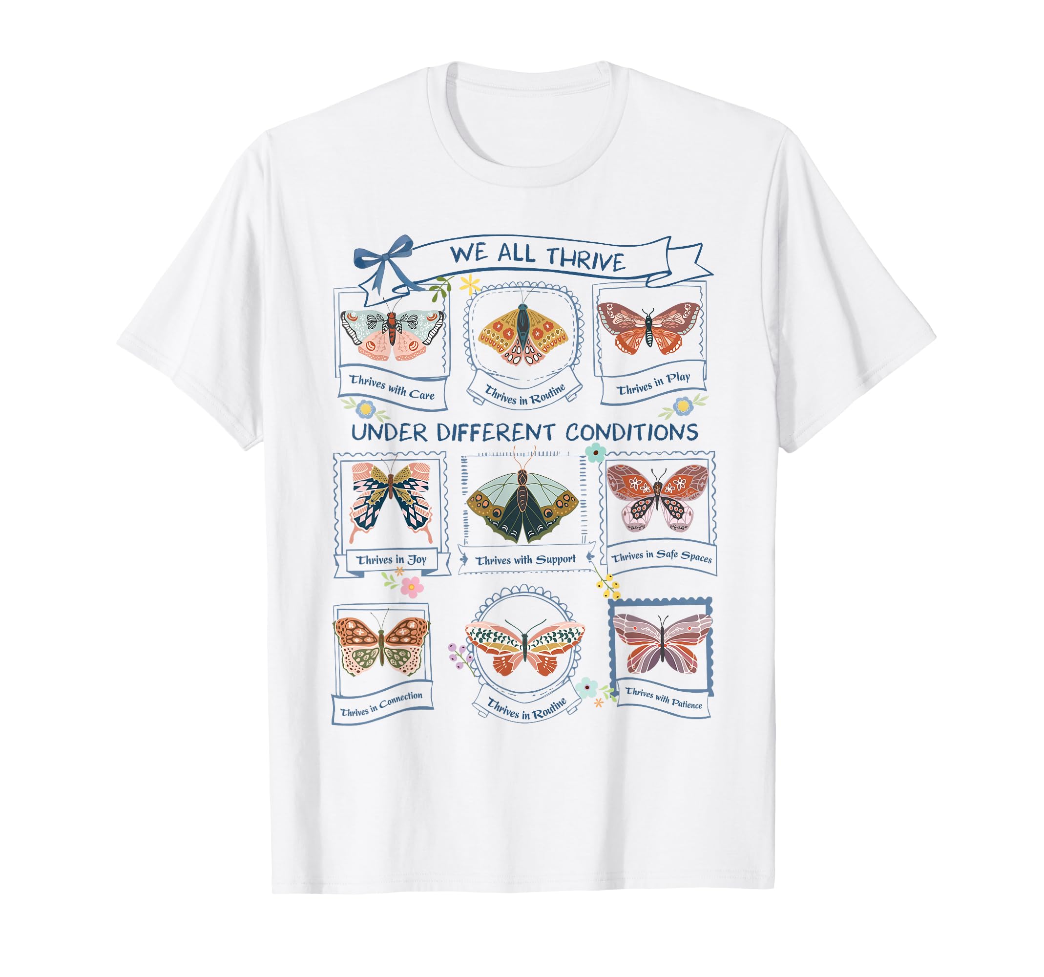 Autism Inclusion Floral Butterfly T-Shirt - Streetwear Style Unisex - T-Shirt, Sweatshirt, Hoodie