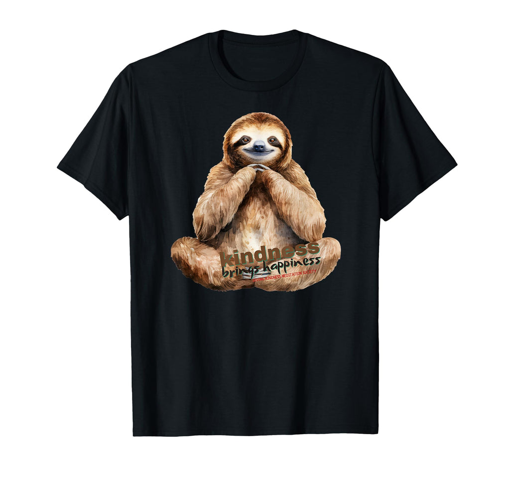 Happy Sloth Breath Mindfulness T-Shirt - Minimalist Print Unisex - T-Shirt, Sweatshirt, Hoodie