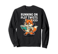 Running Plot Twists Iced Fox Reader Sweatshirt - Unique Graphic Men Women - T-Shirt, Sweatshirt, Hoodie