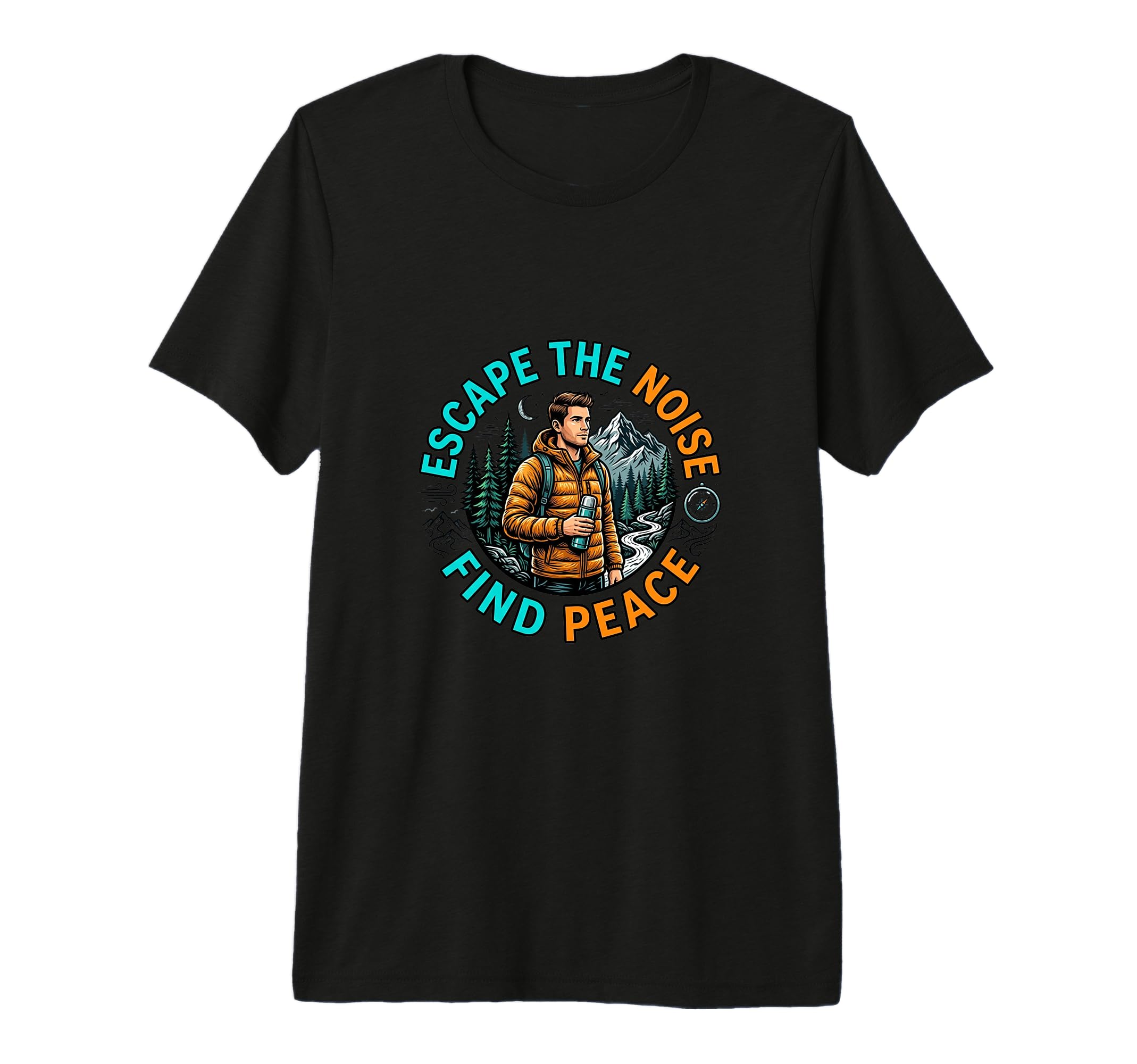 Mens Escape Noise Find Peace Nature T-Shirt - Streetwear Style Men Women - T-Shirt, Sweatshirt, Hoodie