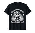 Hold Partner Im Overstimulated Western Cat T-Shirt - Graphic Print Unisex - T-Shirt, Sweatshirt, Hoodie