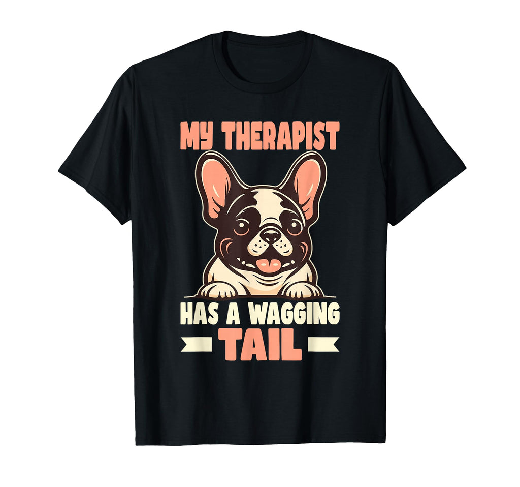 French Bulldog Therapy Service Dog T-Shirt - Trendy Graphic for Adults - T-Shirt, Sweatshirt, Hoodie