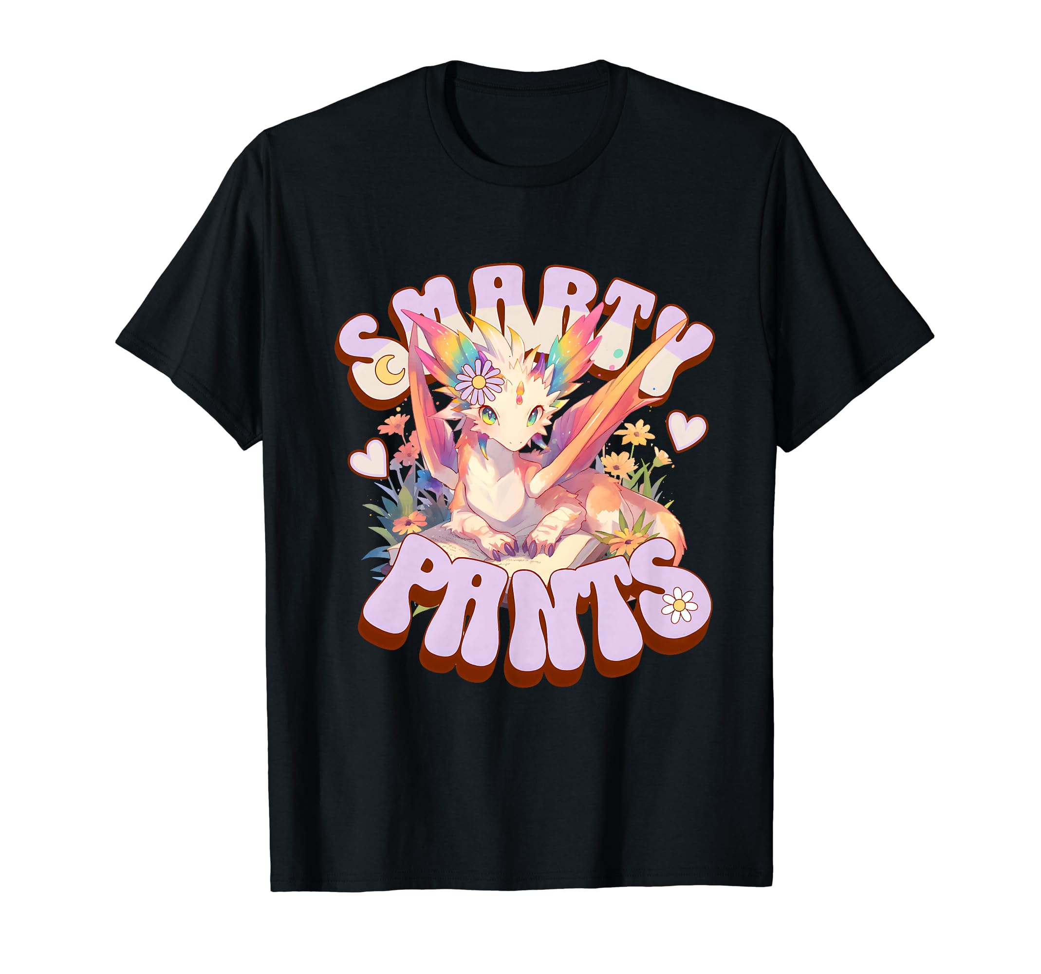 Rainbow Dragon Smarty Pants Bookworm T-Shirt - Unique Graphic Men Women - T-Shirt, Sweatshirt, Hoodie