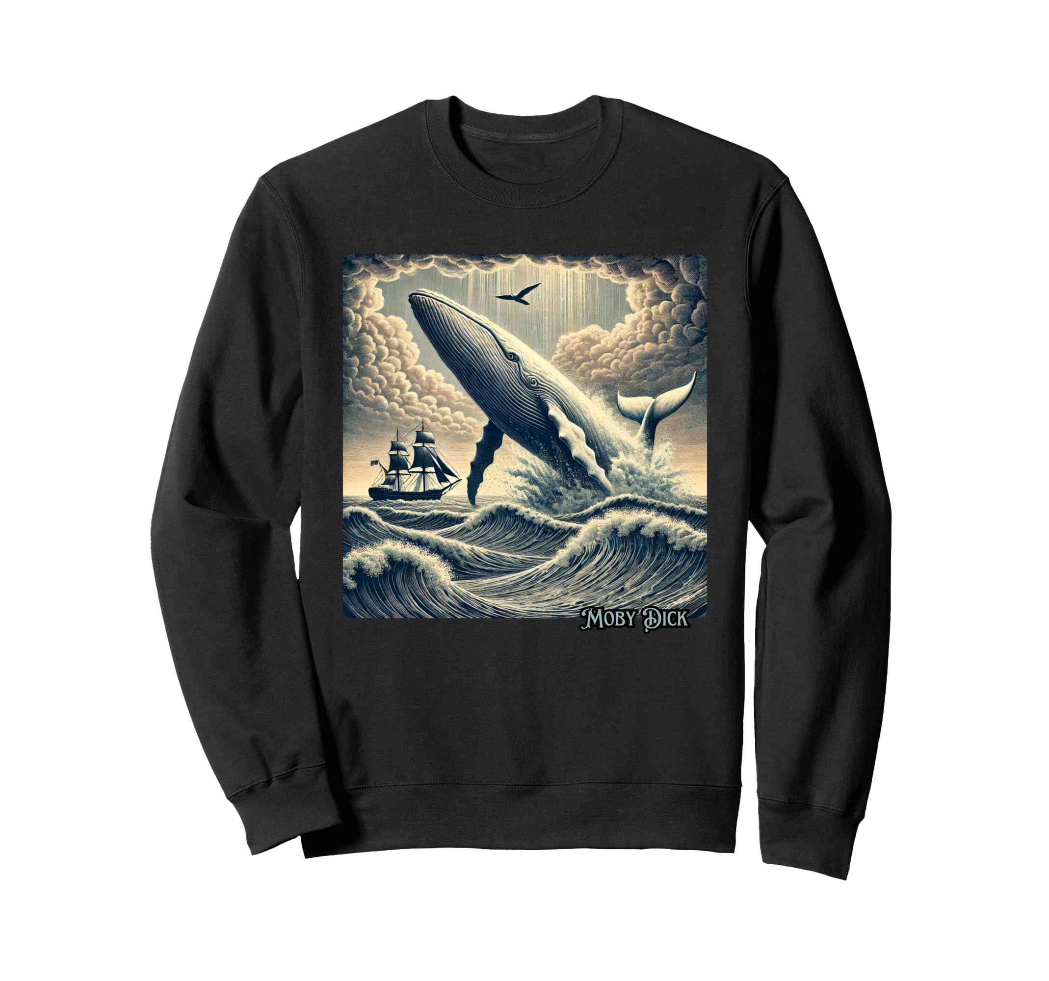 Moby Dick Adventure Nautical Sweatshirt - Fun Novelty Design for Adults - T-Shirt, Sweatshirt, Hoodie