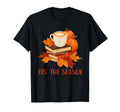 Tis Season Fall Pumpkin Coffee Book T-Shirt - Streetwear Style for Adults - T-Shirt, Sweatshirt, Hoodie