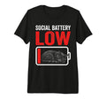 Social Battery Low Sleeping T-Shirt - Casual Everyday Wear for Adults - T-Shirt, Sweatshirt, Hoodie