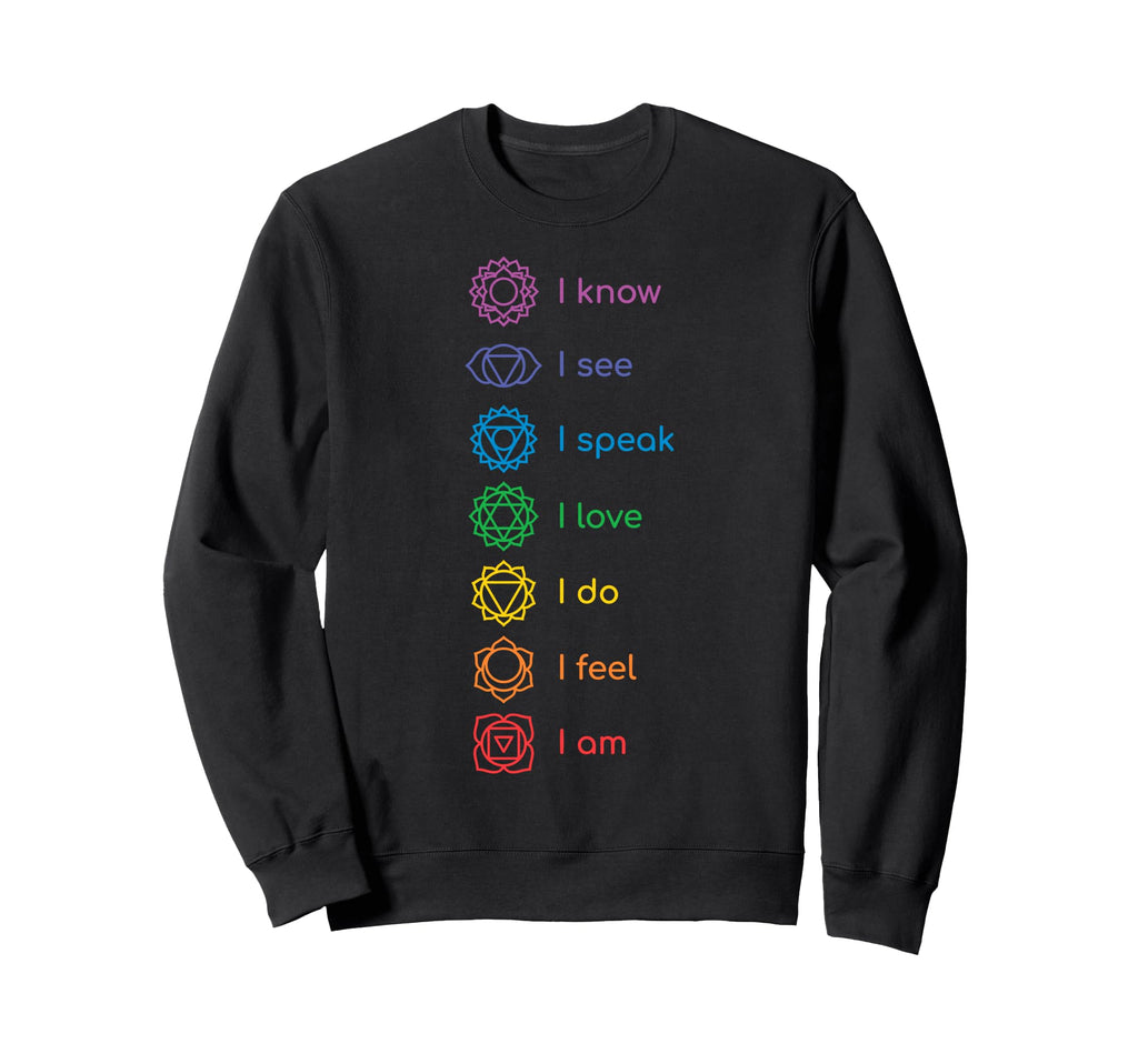 Chakras Yoga Meditation Zen Om Sweatshirt - Fun Novelty Design Men Women - T-Shirt, Sweatshirt, Hoodie