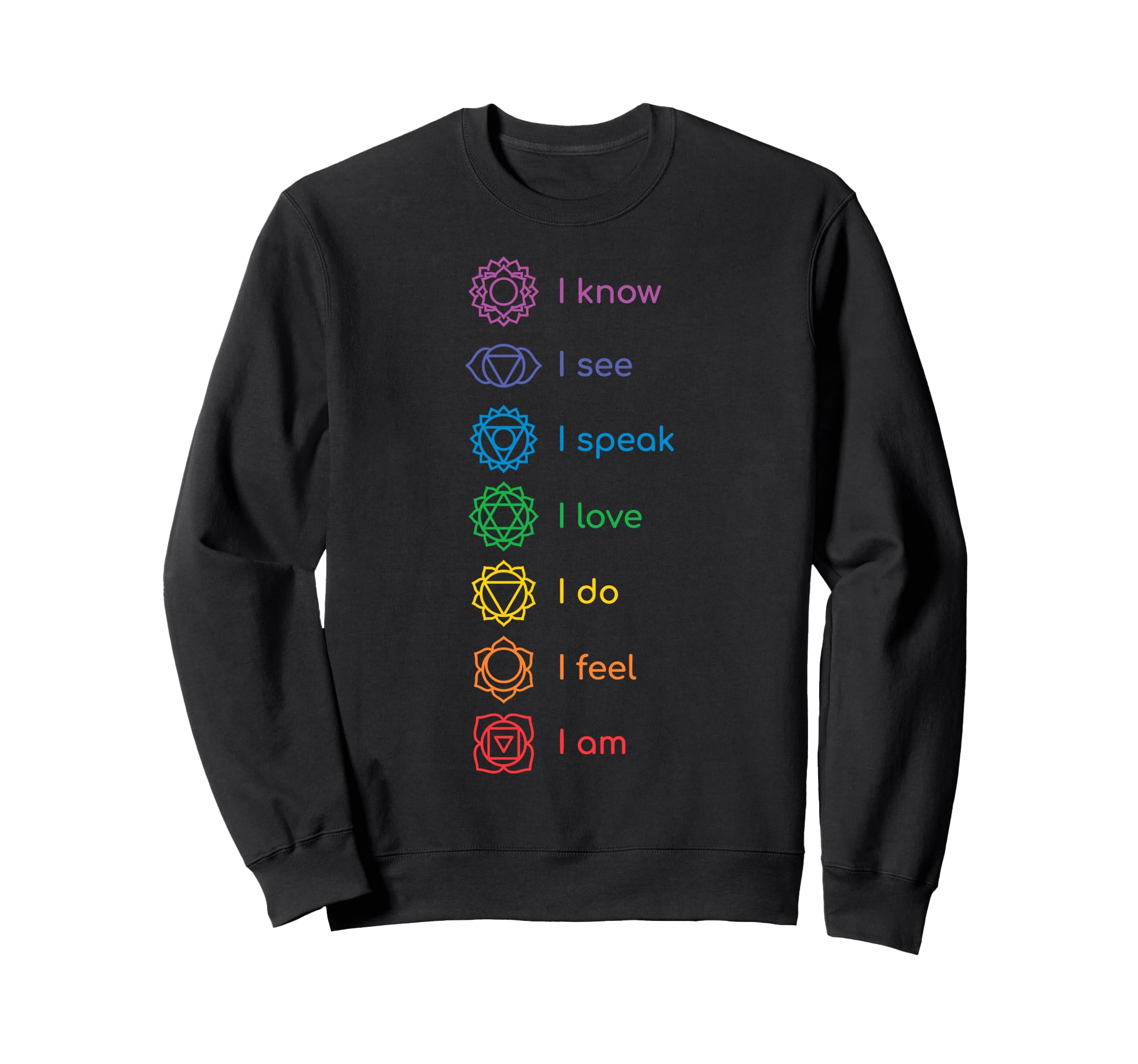 Chakras Yoga Meditation Zen Om Sweatshirt - Fun Novelty Design Men Women - T-Shirt, Sweatshirt, Hoodie