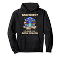Bookworm Please Im Book Dragon Funny Hoodie - Minimalist Print Men Women - T-Shirt, Sweatshirt, Hoodie