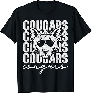 Vintage Cougar Inspirational Athletic School Mascot Game Day T-Shirt Unisex T-shirt, Sweatshirt, Hoodie, Long Sleeve Tee - T-Shirt, Sweatshirt, Hoodie