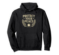 Positive Protect Your Peace Mindfulness Hoodie - Novelty Apparel for Adults - T-Shirt, Sweatshirt, Hoodie