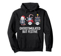 Overstimulated But Festive Opossum Hoodie - Novelty Apparel for Adults - T-Shirt, Sweatshirt, Hoodie