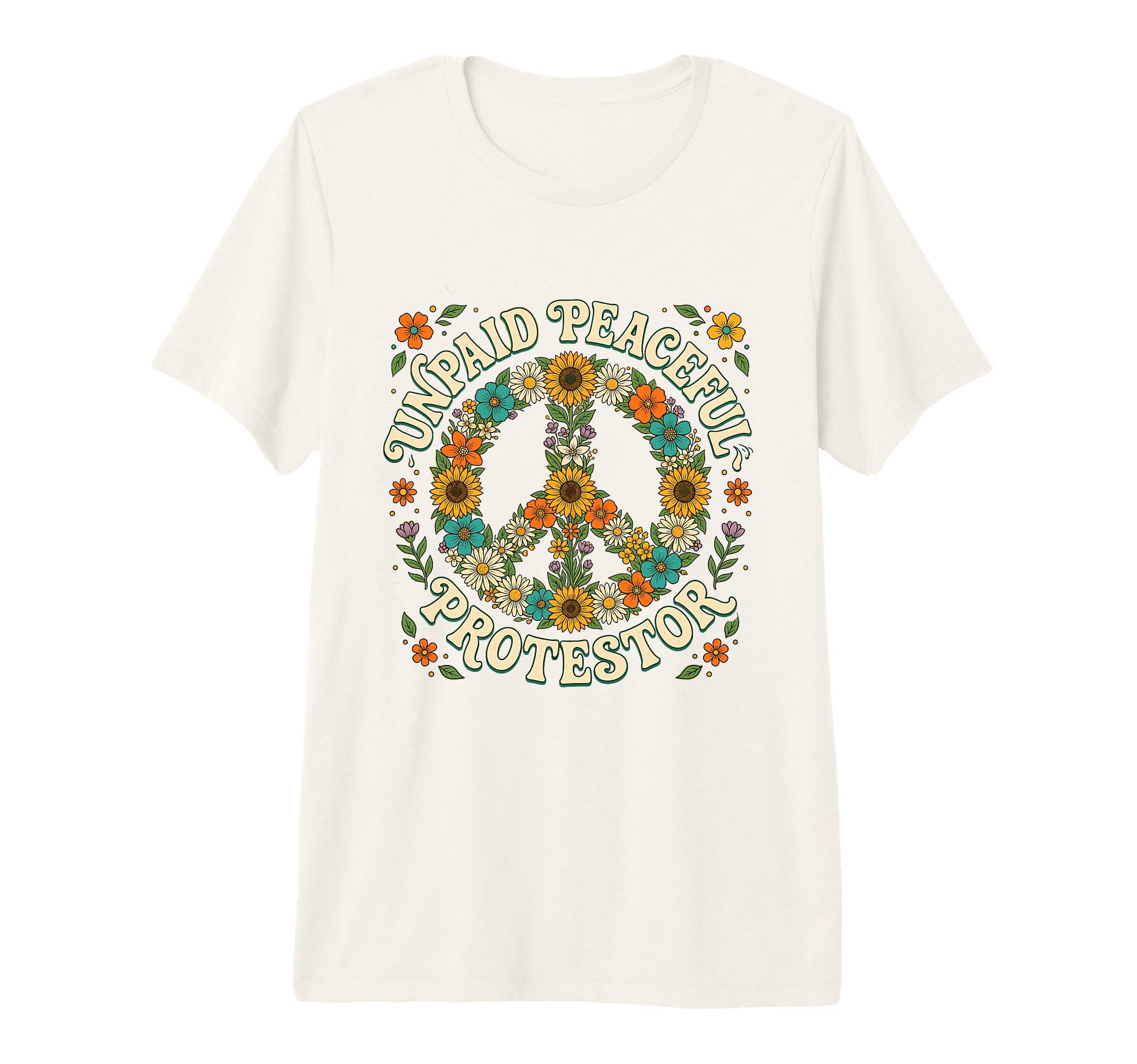 Unpaid Peaceful Protestor Peace Sign T-Shirt - Trendy Graphic for Adults - T-Shirt, Sweatshirt, Hoodie