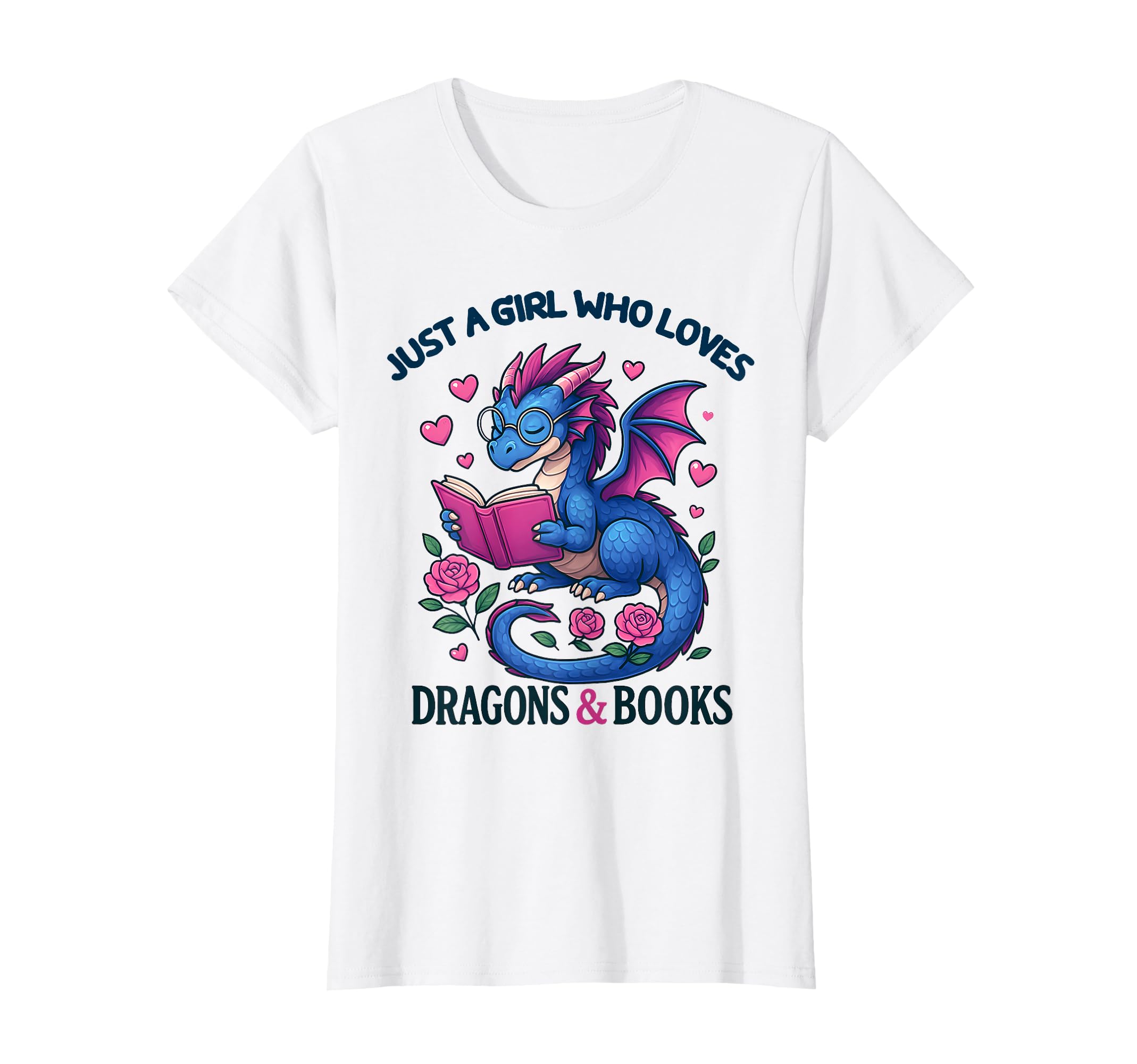 Just Who Loves Dragons And Books T-Shirt - Novelty Apparel Men Women - T-Shirt, Sweatshirt, Hoodie