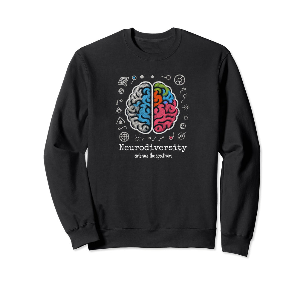 Colorful Rainbow Brain Sweatshirt - Unique Graphic Men Women - T-Shirt, Sweatshirt, Hoodie