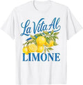 Funny Retro La Vita Al Limone Italian Lemon T-Shirt Unisex T-shirt, Sweatshirt, Hoodie, Long Sleeve Tee - T-Shirt, Sweatshirt, Hoodie