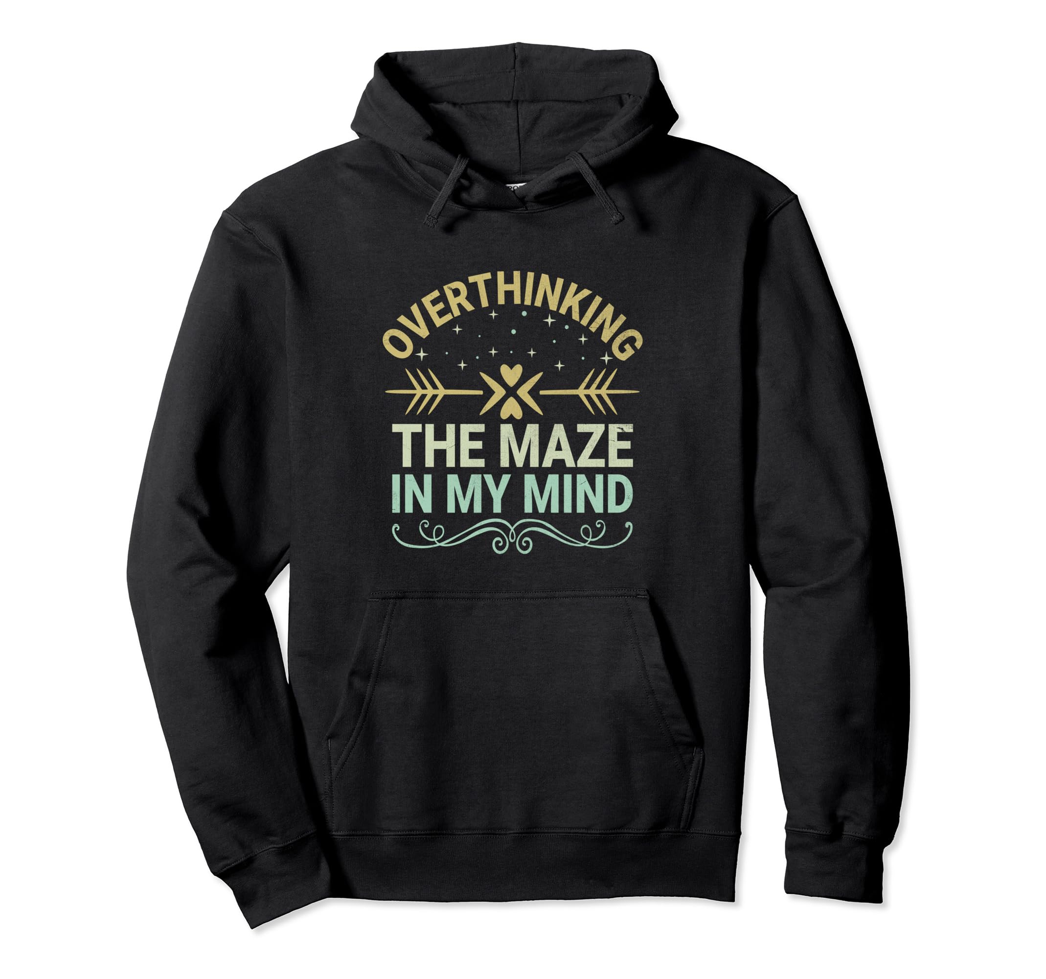 Overthinking Overthinker Funny Sarcasm Hoodie - Graphic Print Unisex - T-Shirt, Sweatshirt, Hoodie