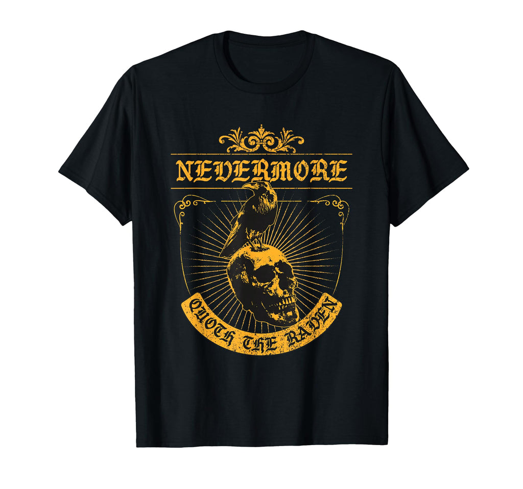 Poe Nevermore Quoth Raven Literature T-Shirt - Trendy Graphic for Adults - T-Shirt, Sweatshirt, Hoodie
