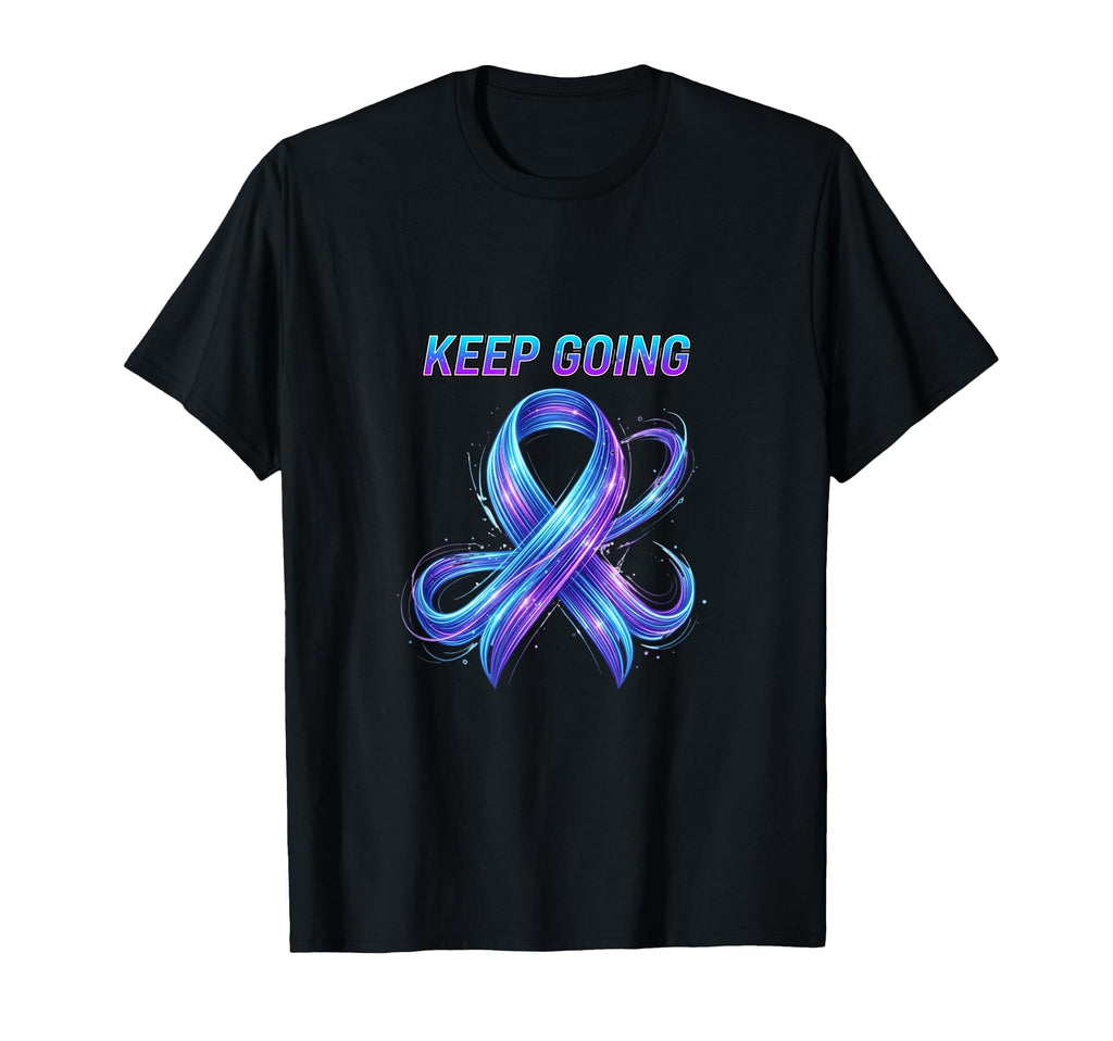 Keep Going Awareness Ribbon T-Shirt - Custom Art Print for Adults - T-Shirt, Sweatshirt, Hoodie
