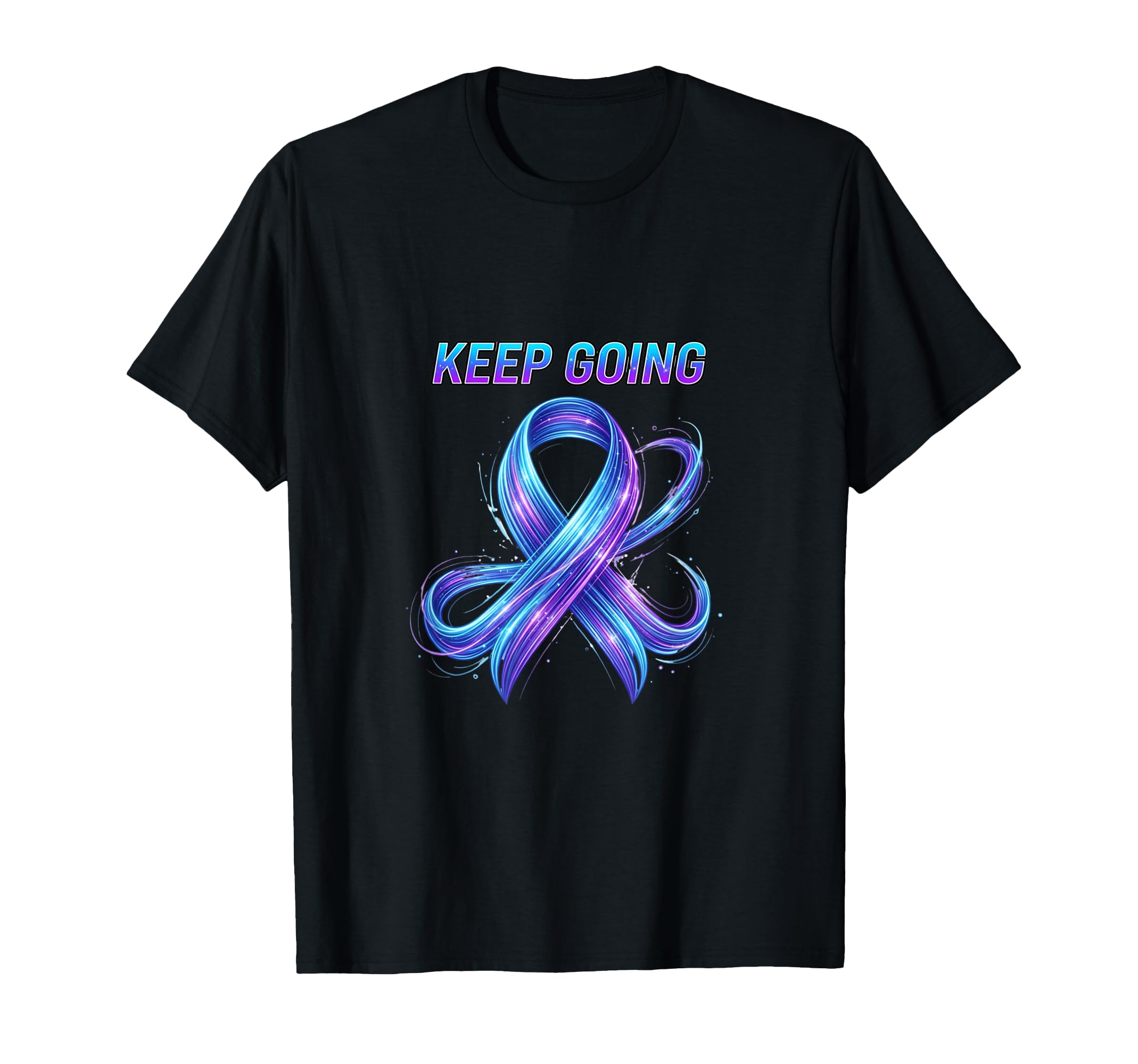 Keep Going Awareness Ribbon T-Shirt - Custom Art Print for Adults - T-Shirt, Sweatshirt, Hoodie