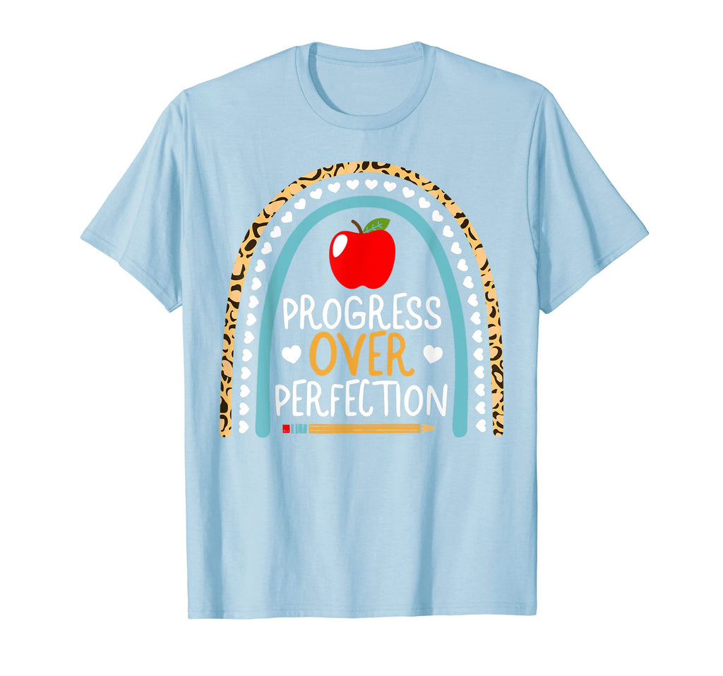 Progress Over Perfection Leopard T-Shirt - Novelty Apparel for Adults - T-Shirt, Sweatshirt, Hoodie
