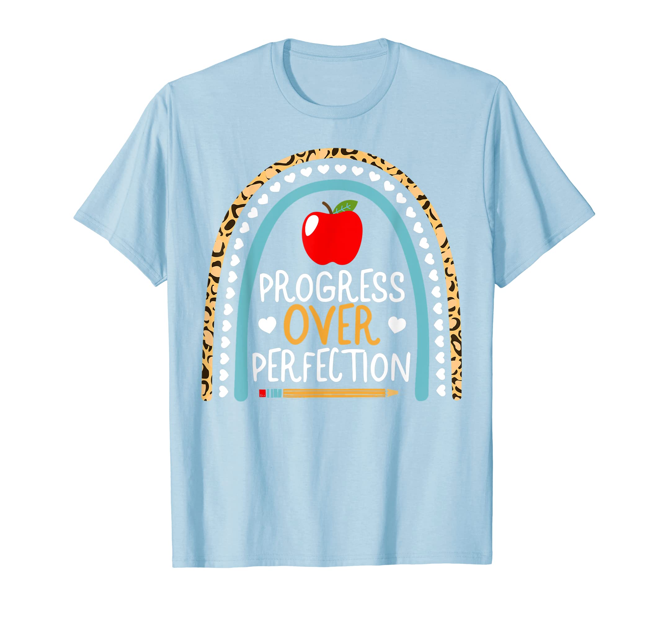 Progress Over Perfection Leopard T-Shirt - Novelty Apparel for Adults - T-Shirt, Sweatshirt, Hoodie