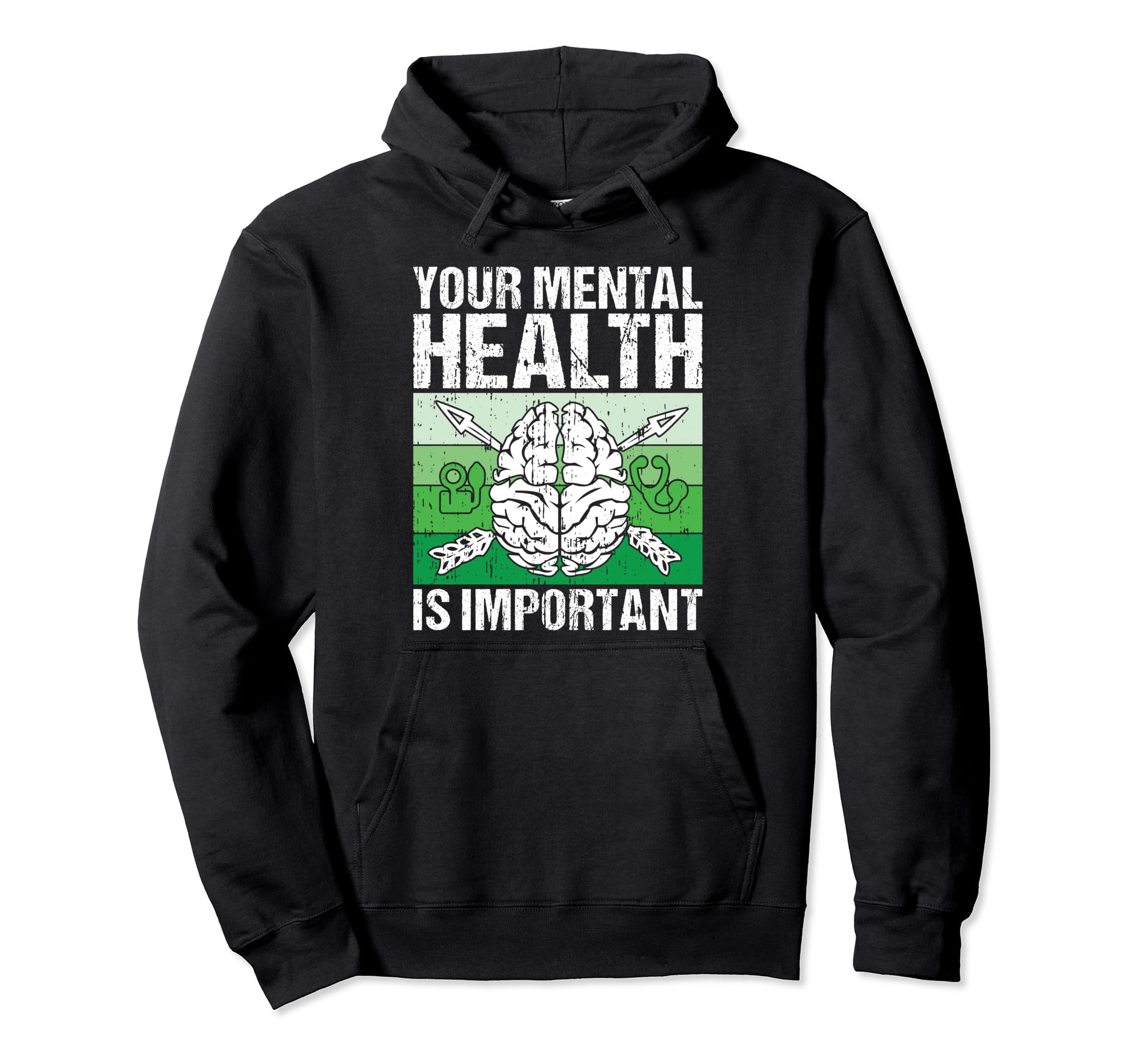 Your Mental Health Is Important Hoodie - Fun Novelty Design for Adults - T-Shirt, Sweatshirt, Hoodie