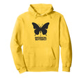 Antisocial Butterfly Minimalist Black Hoodie - Aesthetic Graphic Unisex - T-Shirt, Sweatshirt, Hoodie
