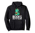 Dragon Reading Book Worm Nerd Hoodie - Fun Novelty Design for Adults - T-Shirt, Sweatshirt, Hoodie