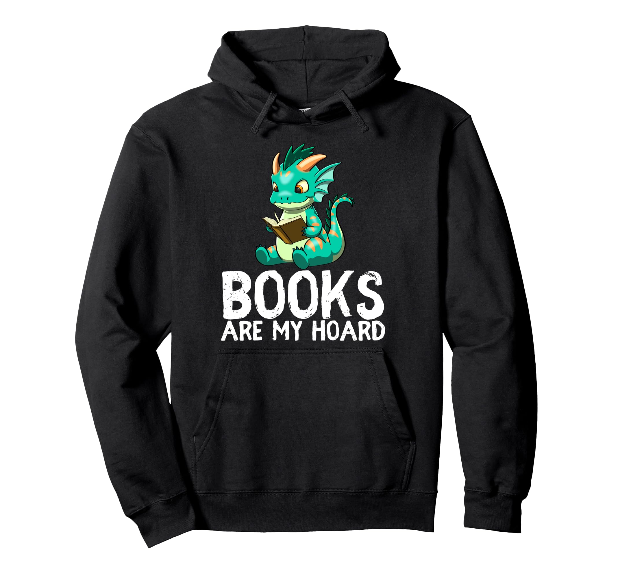 Dragon Reading Book Worm Nerd Hoodie - Fun Novelty Design for Adults - T-Shirt, Sweatshirt, Hoodie