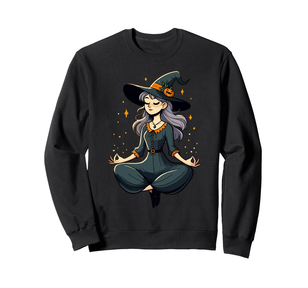 Meditation Witch Yoga Pose Relaxing Sweatshirt - Aesthetic Graphic Unisex - T-Shirt, Sweatshirt, Hoodie