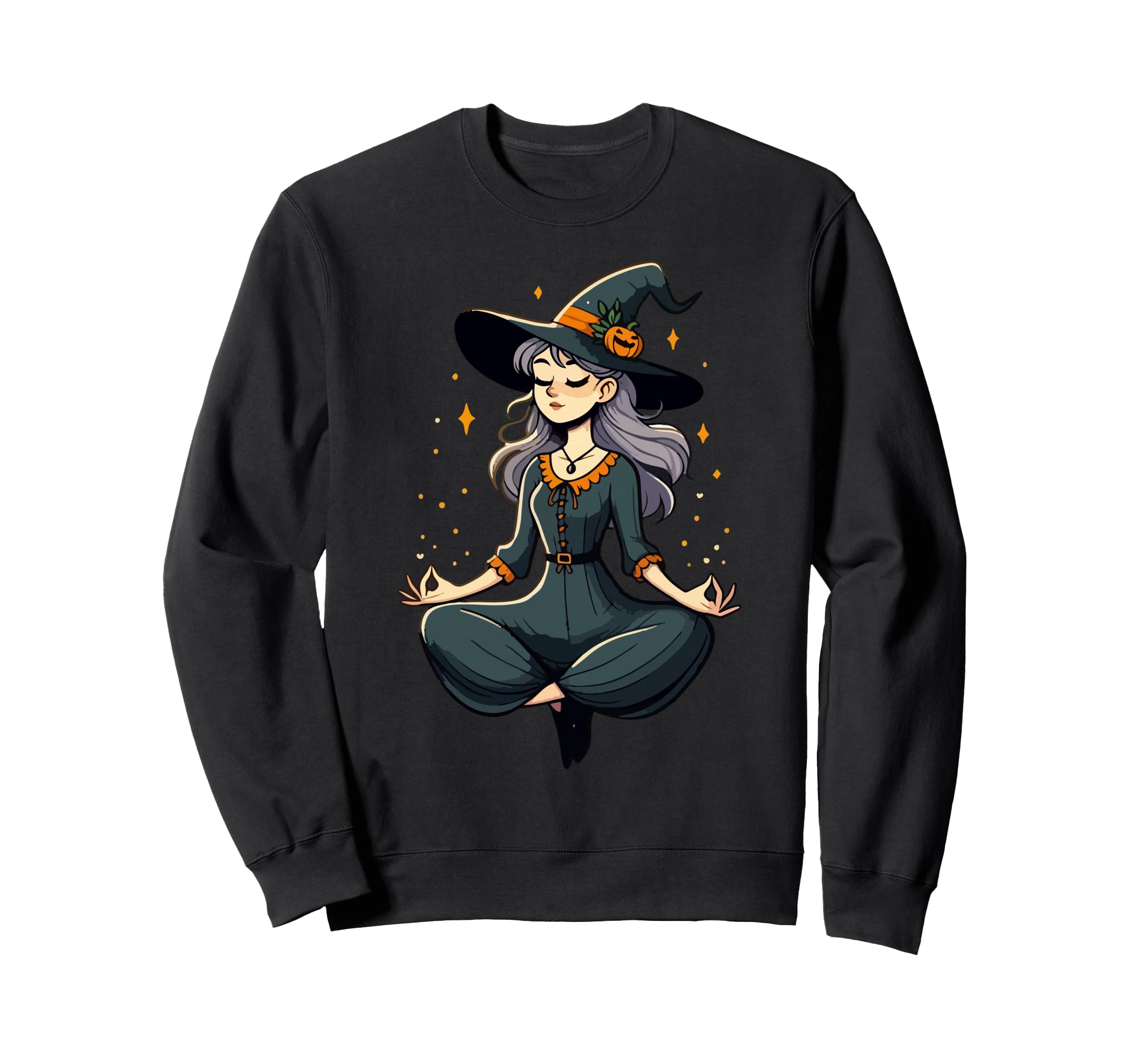 Meditation Witch Yoga Pose Relaxing Sweatshirt - Aesthetic Graphic Unisex - T-Shirt, Sweatshirt, Hoodie