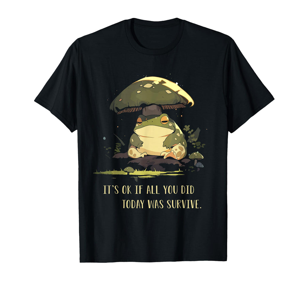 Sad Introvert Frog Mushroom T-Shirt - Fun Novelty Design Unisex - T-Shirt, Sweatshirt, Hoodie