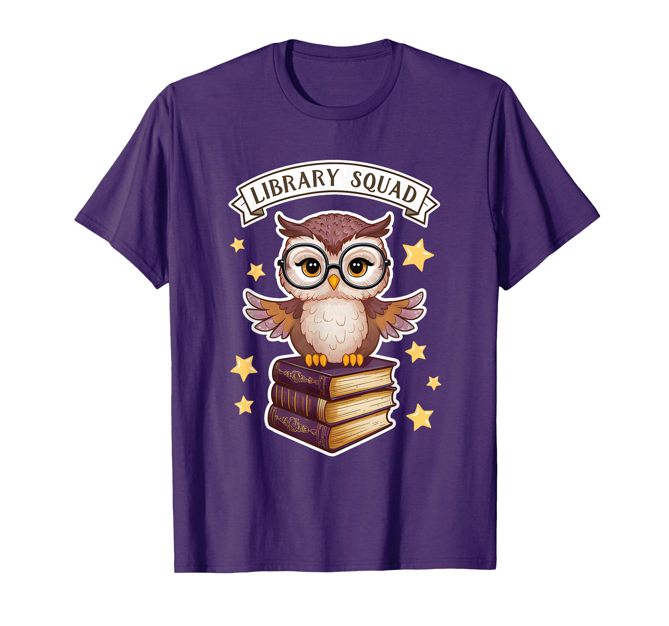 Library Squad Book Owl Wisdom Nerd T-Shirt - Graphic Print Unisex - T-Shirt, Sweatshirt, Hoodie