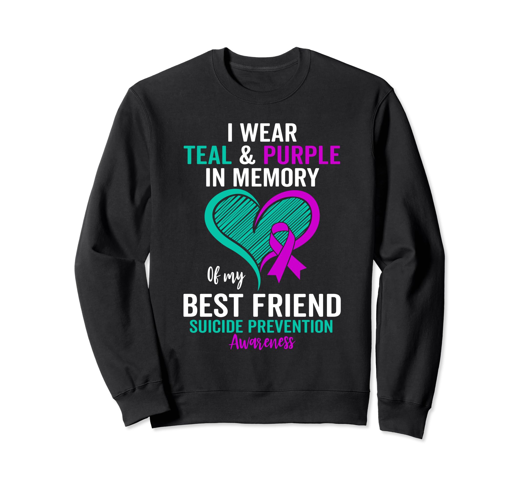 I Wear Teal And Purple Memory My Sweatshirt - Novelty Apparel Men Women - T-Shirt, Sweatshirt, Hoodie