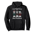 Overstimulated But Festive Cats Ugly Hoodie - Custom Art Print Men Women - T-Shirt, Sweatshirt, Hoodie