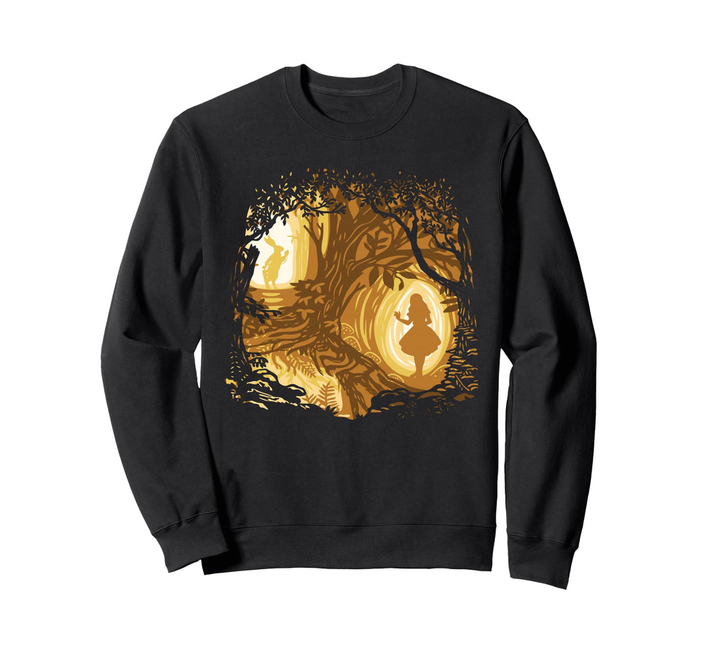 Alice Wonderland Silhouette Art Sweatshirt - Novelty Apparel Men Women - T-Shirt, Sweatshirt, Hoodie
