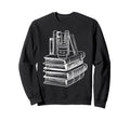 Books And Coffee Reading Reader Sweatshirt - Minimalist Print Unisex - T-Shirt, Sweatshirt, Hoodie