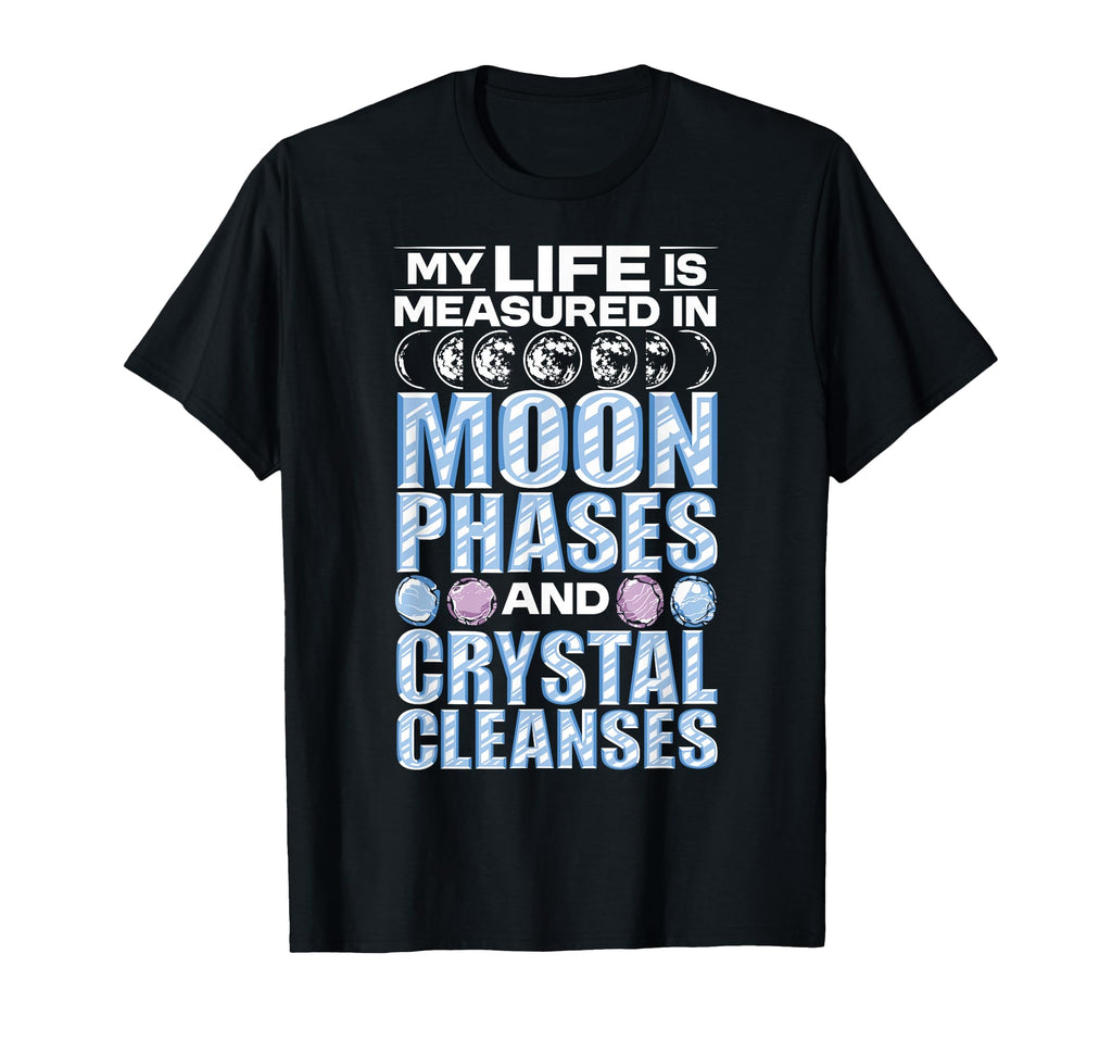 Crystal Healing Moon Phases Spiritual T-Shirt - Custom Art Print Men Women - T-Shirt, Sweatshirt, Hoodie