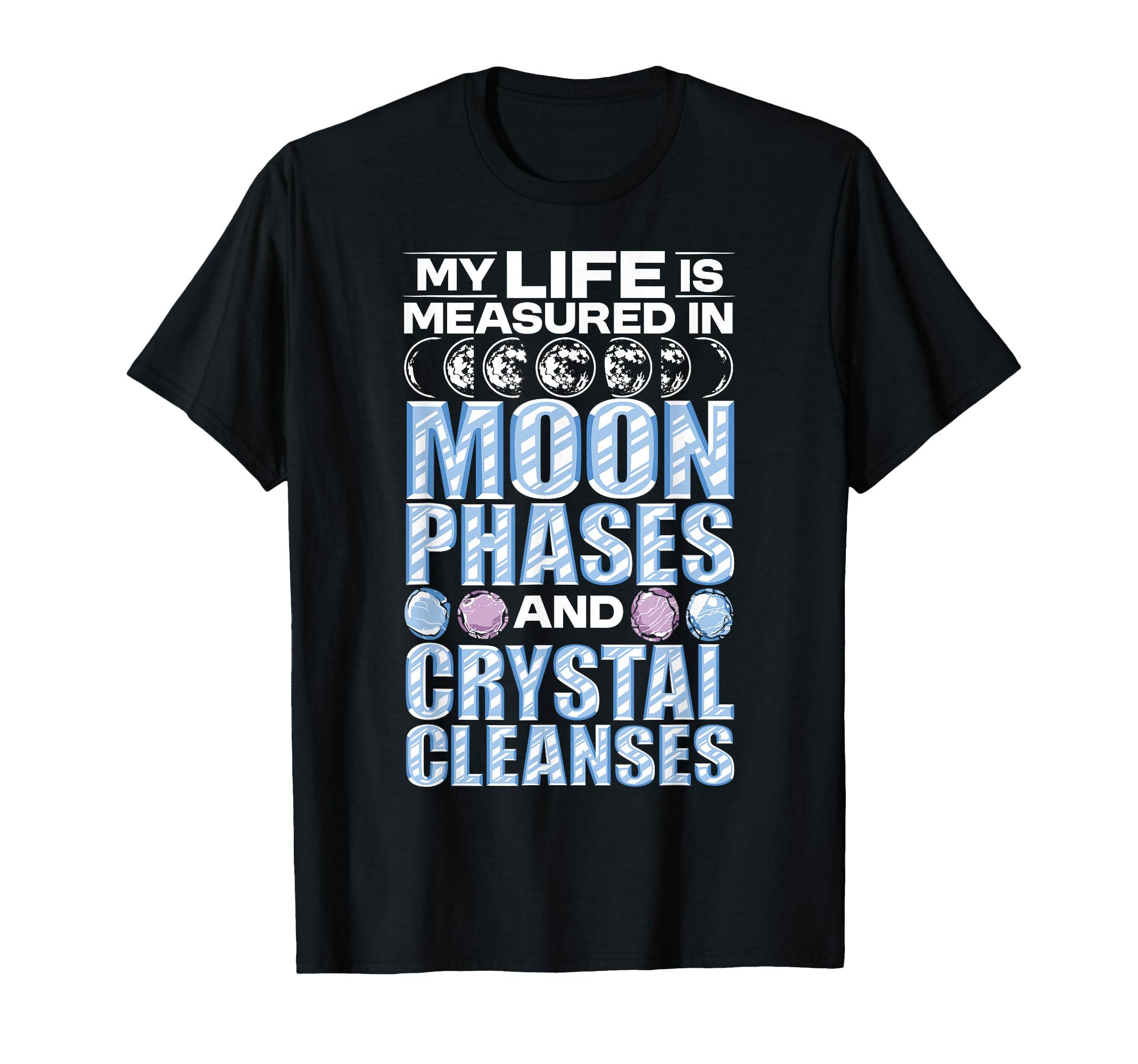 Crystal Healing Moon Phases Spiritual T-Shirt - Custom Art Print Men Women - T-Shirt, Sweatshirt, Hoodie