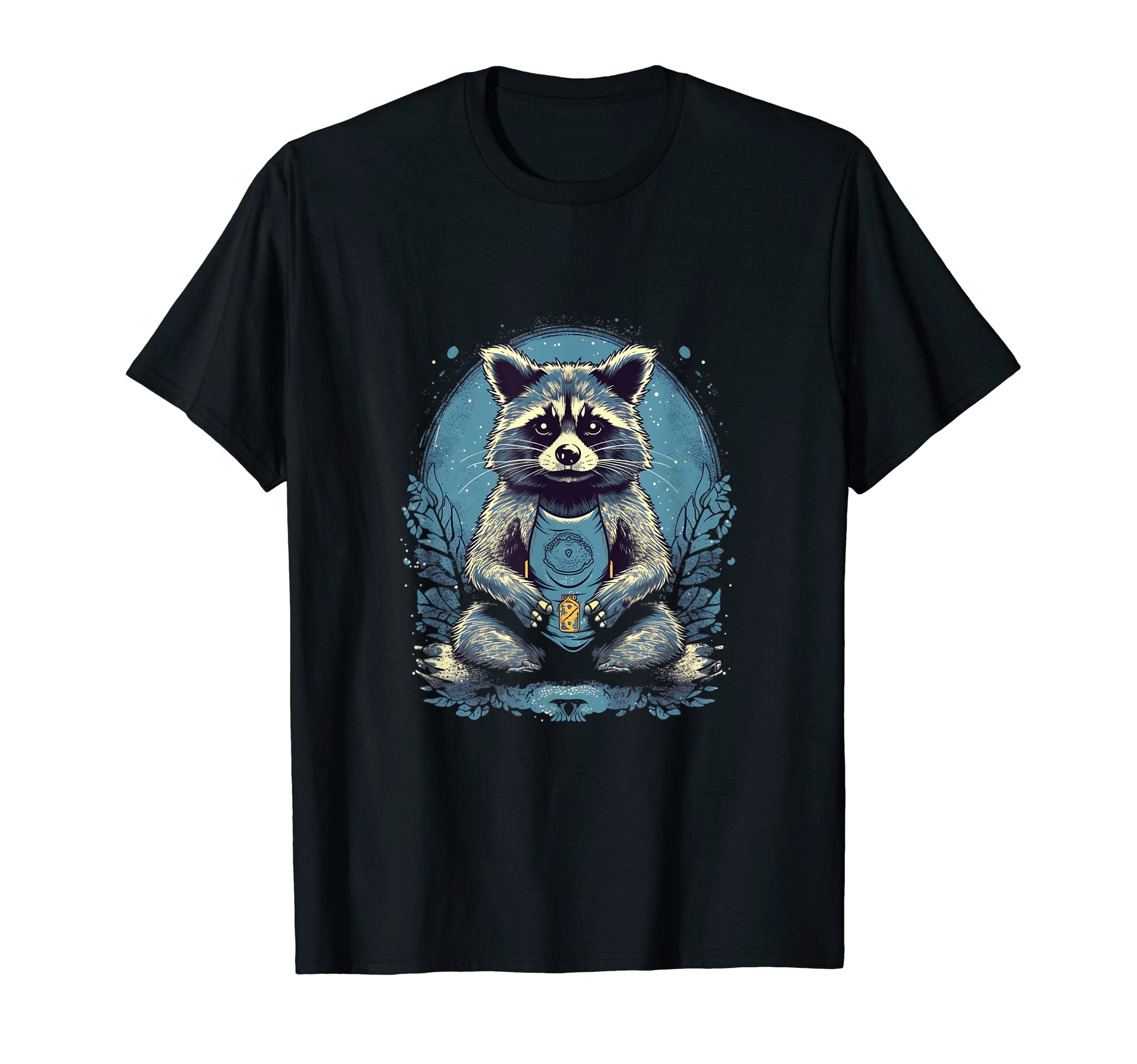 Yoga Raccoon Meditation Zen T-Shirt - Custom Art Print for Adults - T-Shirt, Sweatshirt, Hoodie