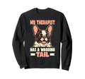 French Bulldog Therapy Service Dog Sweatshirt - Novelty Apparel Men Women - T-Shirt, Sweatshirt, Hoodie