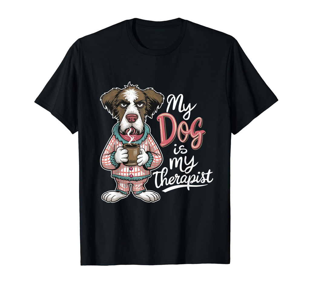 My Dog Is My Therapist Funny Gordon T-Shirt - Graphic Print for Adults - T-Shirt, Sweatshirt, Hoodie