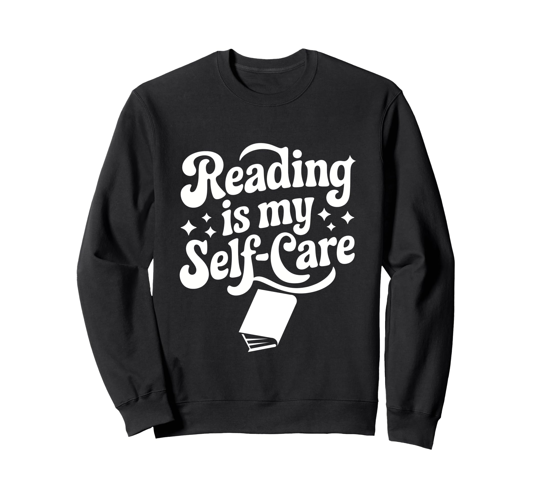 Reading Is My Self Care Cozy Book Sweatshirt - Minimalist Print Men Women - T-Shirt, Sweatshirt, Hoodie